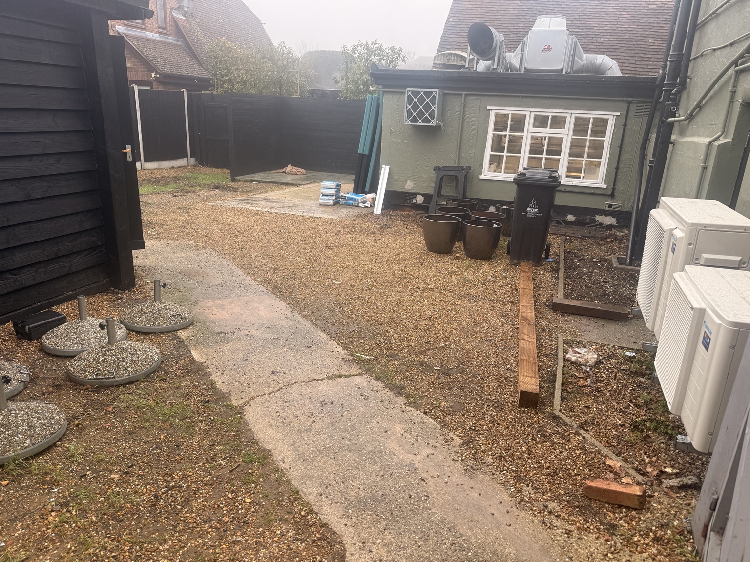 The garden before refurbishment