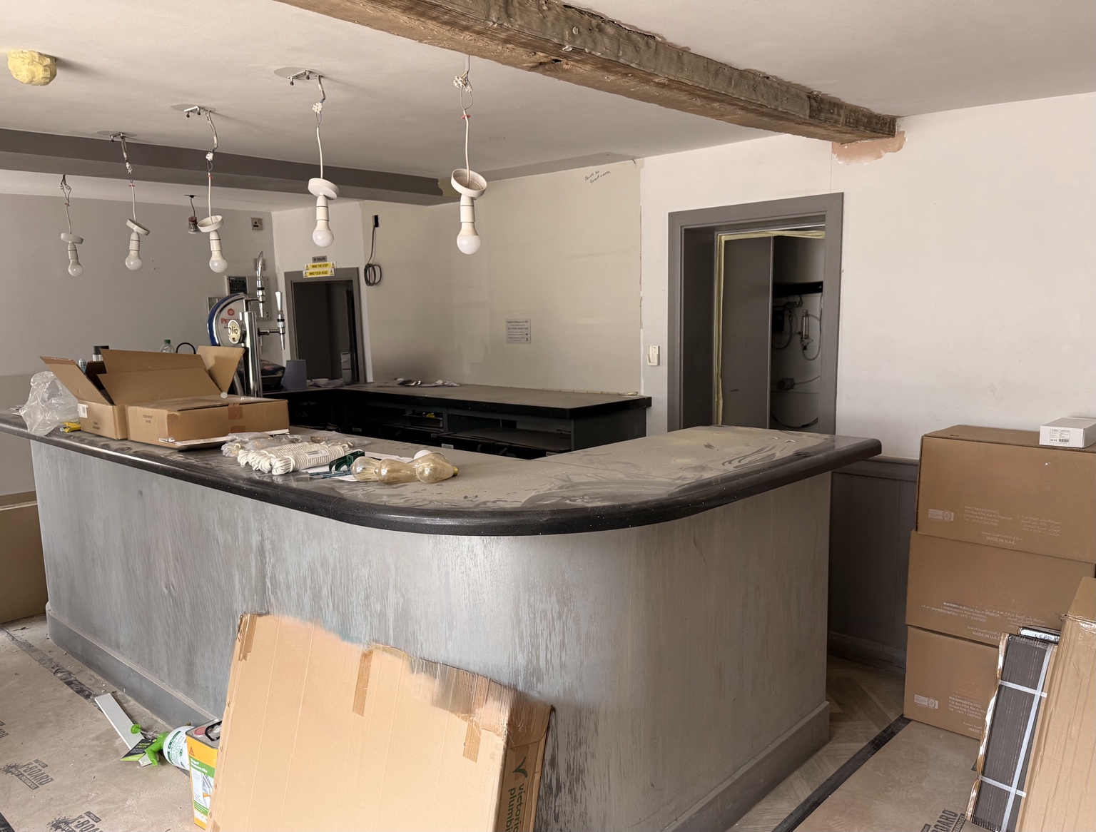 The old bar area before refurbishment