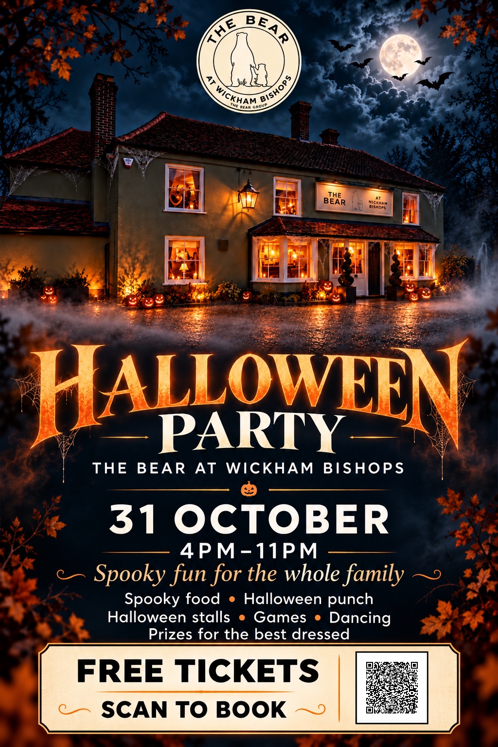 Halloween Party at The Bear — 31 October, 4pm to 11pm