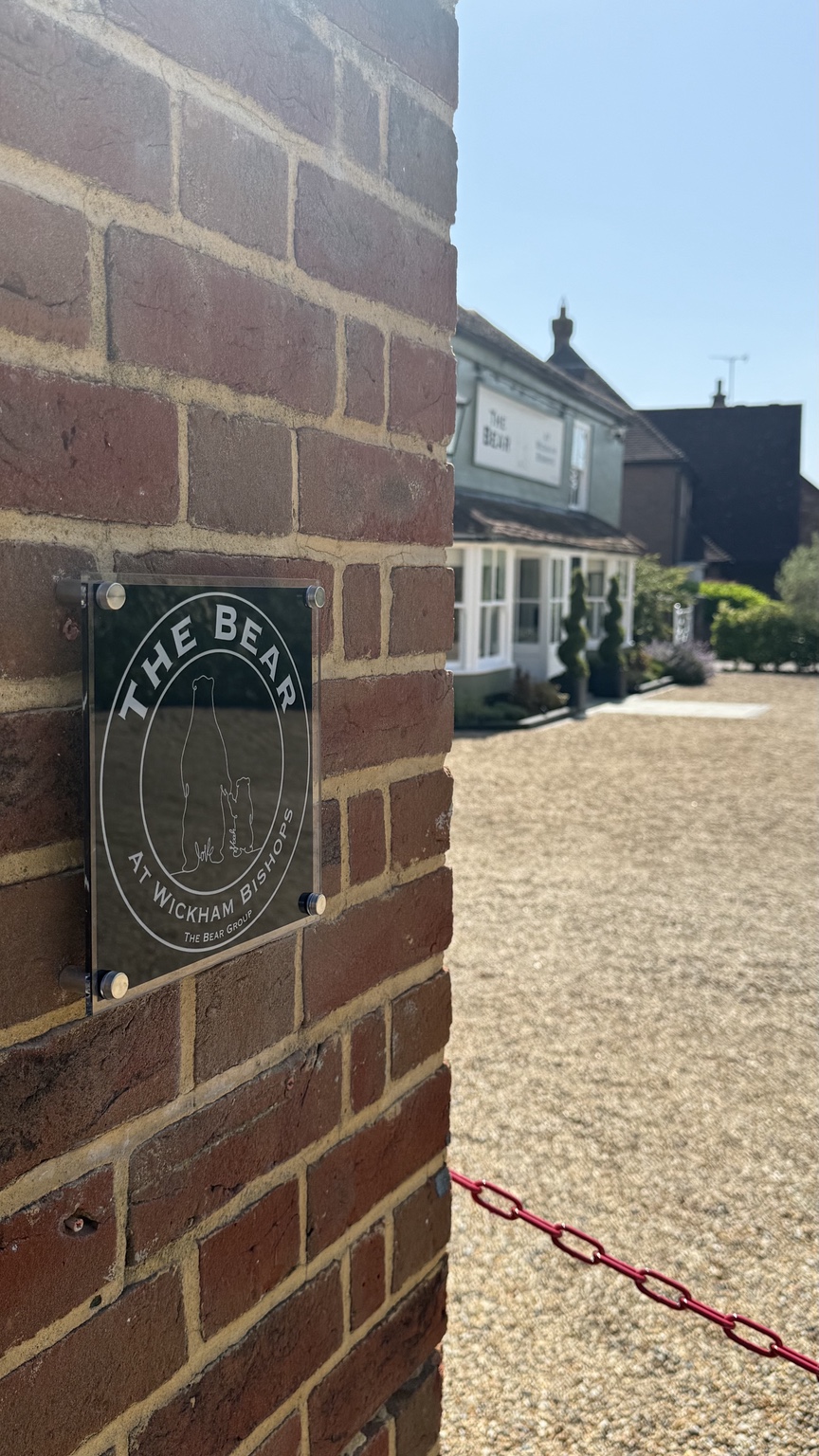 The Bear entrance plaque