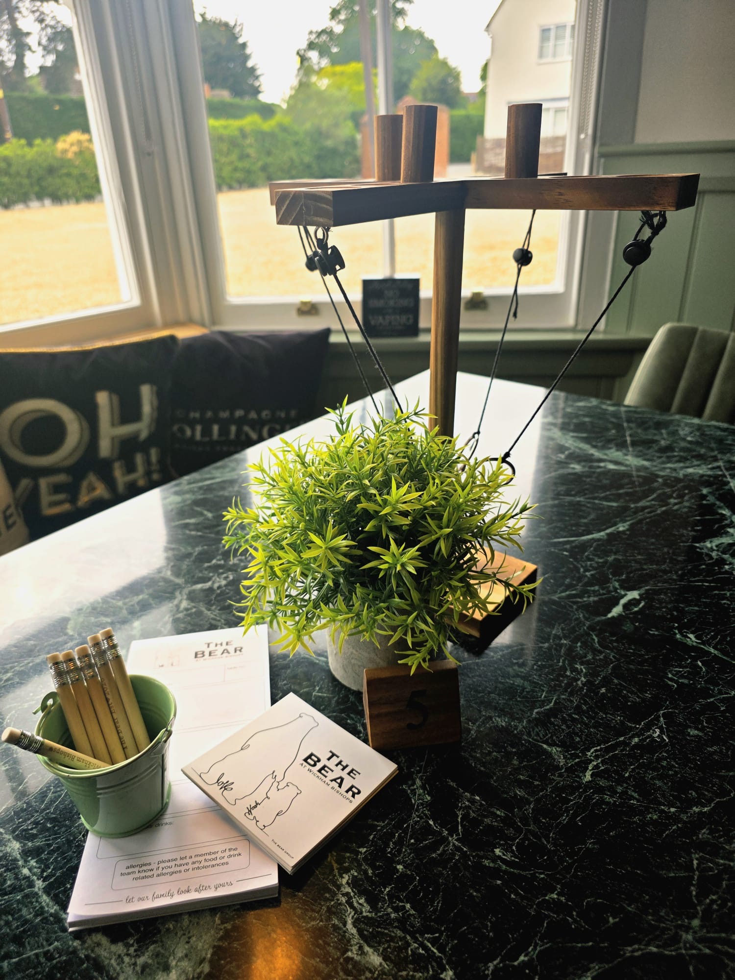 Table details at The Bear