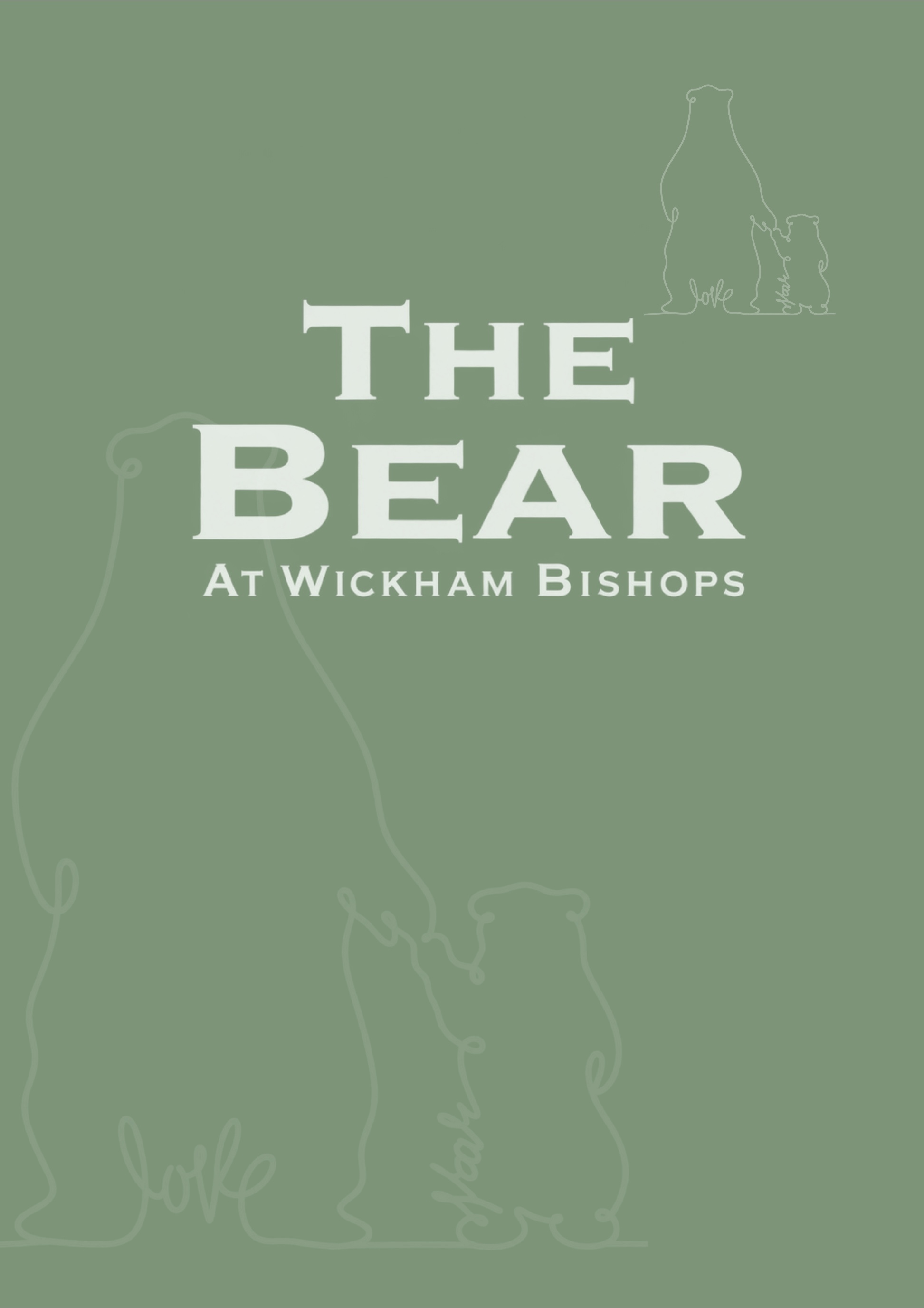 The Bear menu front cover